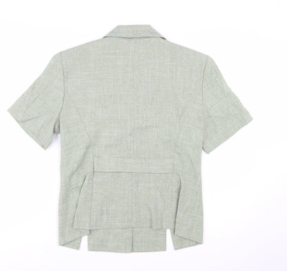 Sag Harbor Women’s Green Short Sleeve Blazer Size 12 Classic Fit