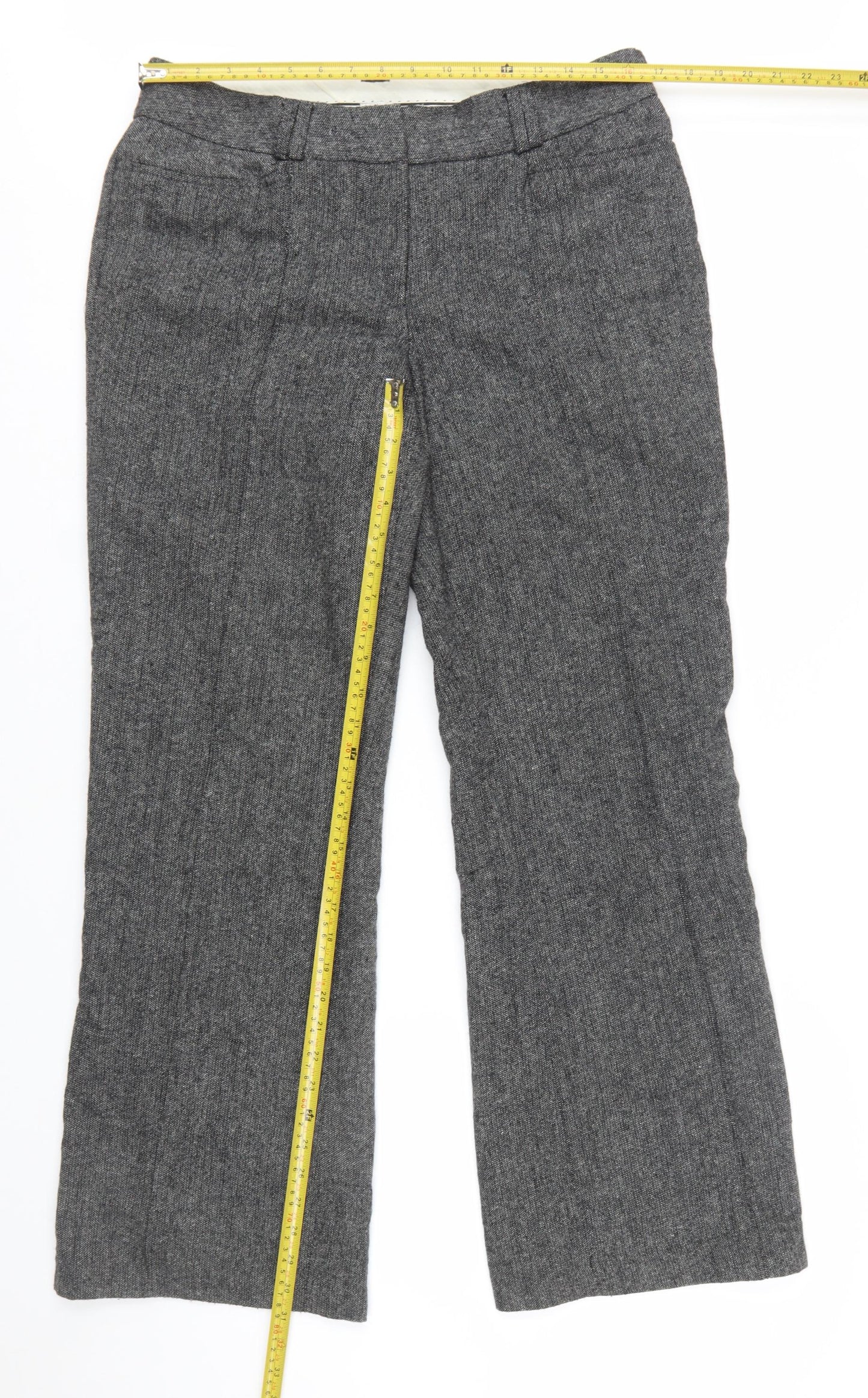 Dalia Collection Women's Grey Wool Blend Dress Pants Size 12