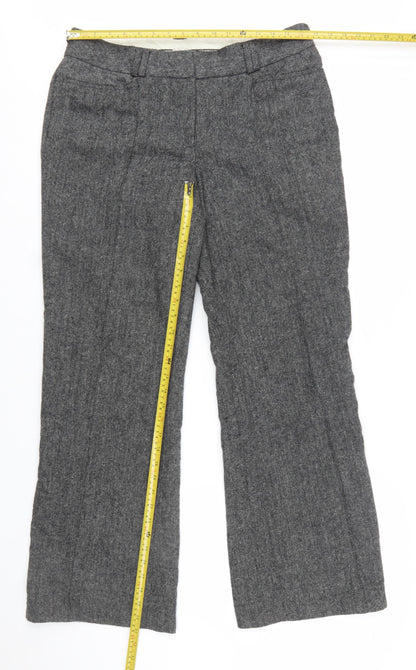 Dalia Collection Women's Grey Wool Blend Dress Pants Size 12