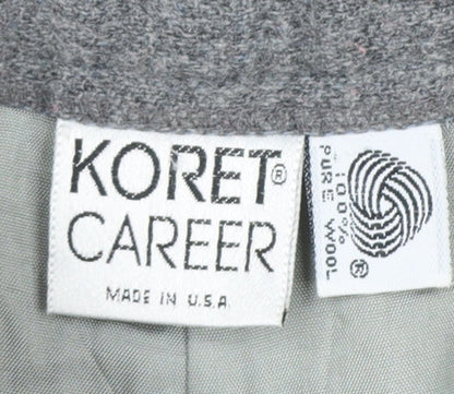 Koret Career Womens Grey Wool Dress Pants Size 14 Lined Workwear