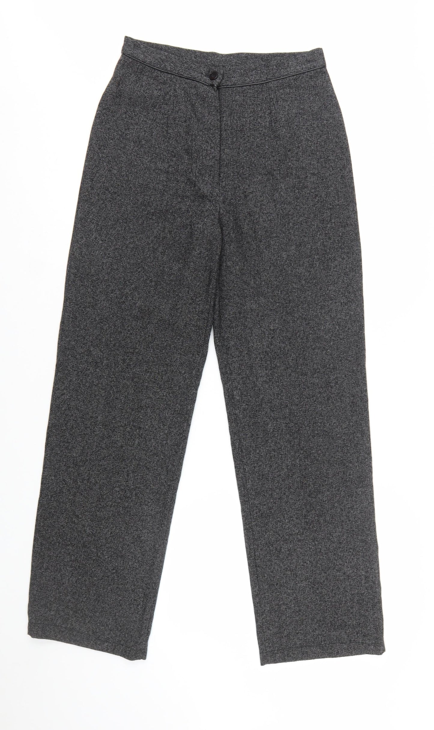 Jessica Women’s Black Size 6 Straight Trousers Polyester Rayon Blend