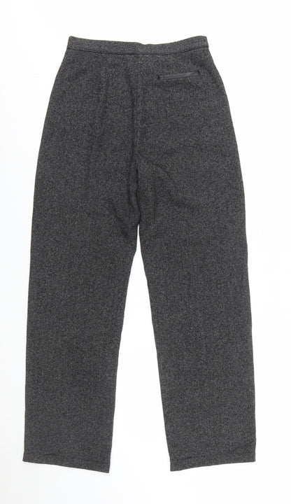 Jessica Women’s Black Size 6 Straight Trousers Polyester Rayon Blend