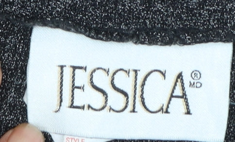Jessica Women’s Black Size 6 Straight Trousers Polyester Rayon Blend