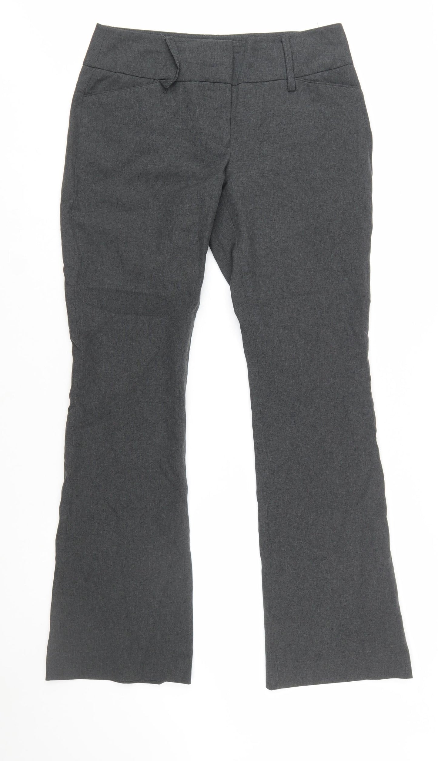 Suzy Shier Women’s Grey Dress Pants Size 10 Flared Polyester Trousers