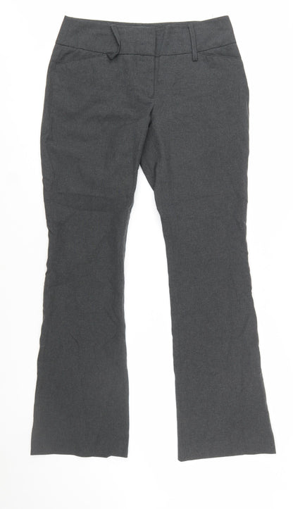 Suzy Shier Women’s Grey Dress Pants Size 10 Flared Polyester Trousers
