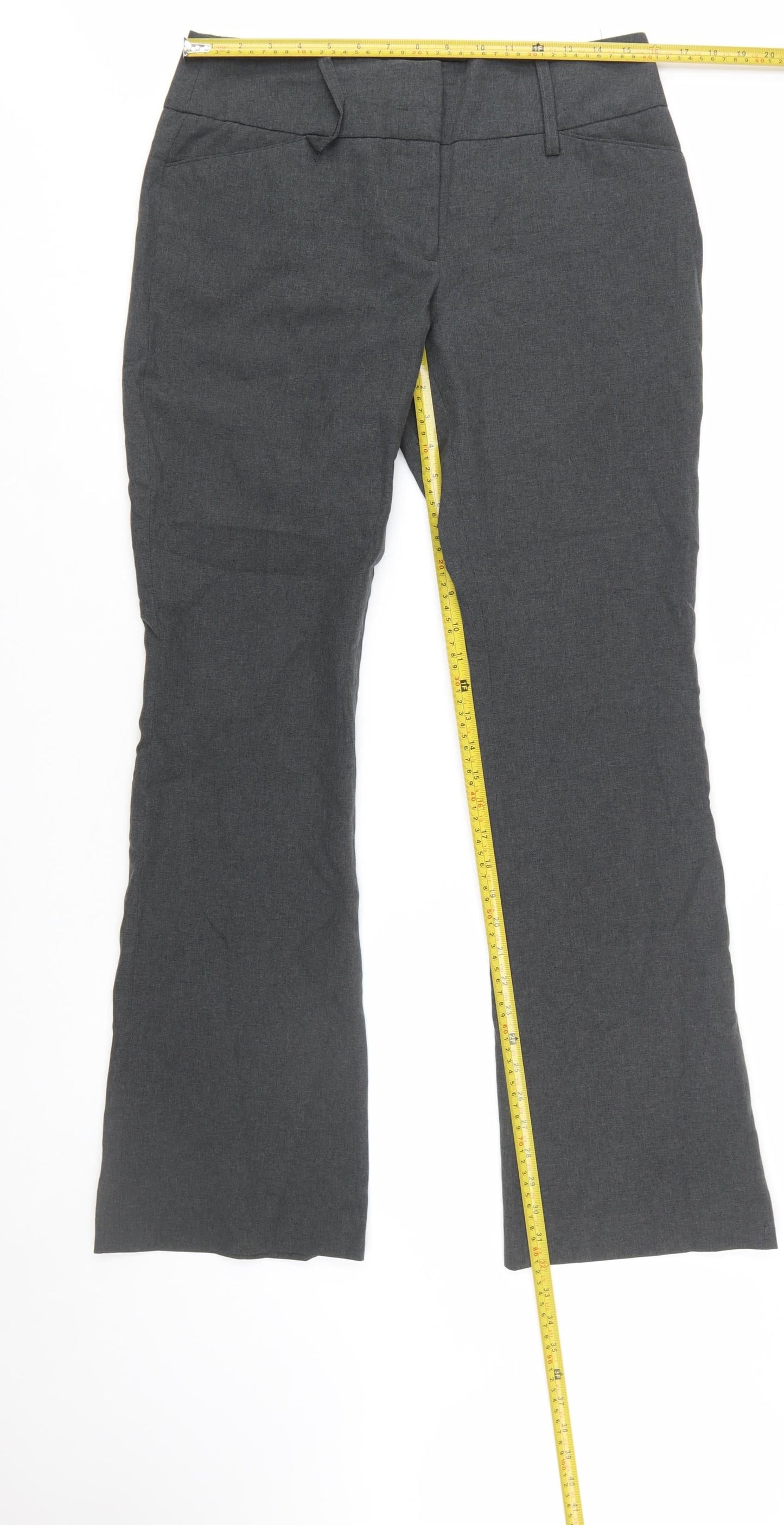 Suzy Shier Women’s Grey Dress Pants Size 10 Flared Polyester Trousers