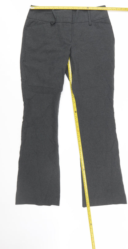 Suzy Shier Women’s Grey Dress Pants Size 10 Flared Polyester Trousers