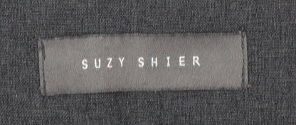 Suzy Shier Women’s Grey Dress Pants Size 10 Flared Polyester Trousers
