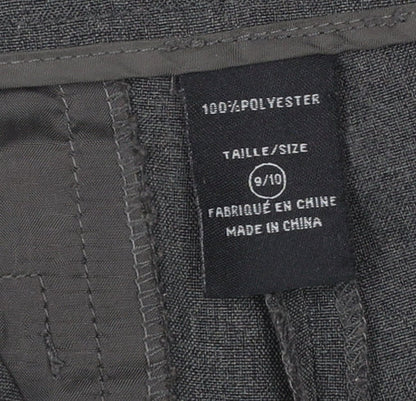 Suzy Shier Women’s Grey Dress Pants Size 10 Flared Polyester Trousers