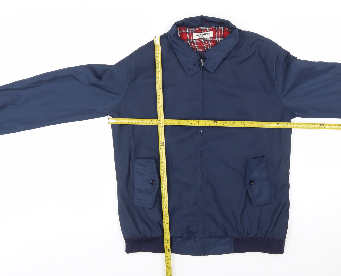 Zeagoo Men's Blue XL Bomber Jacket Wind-Resistant Lined Casual