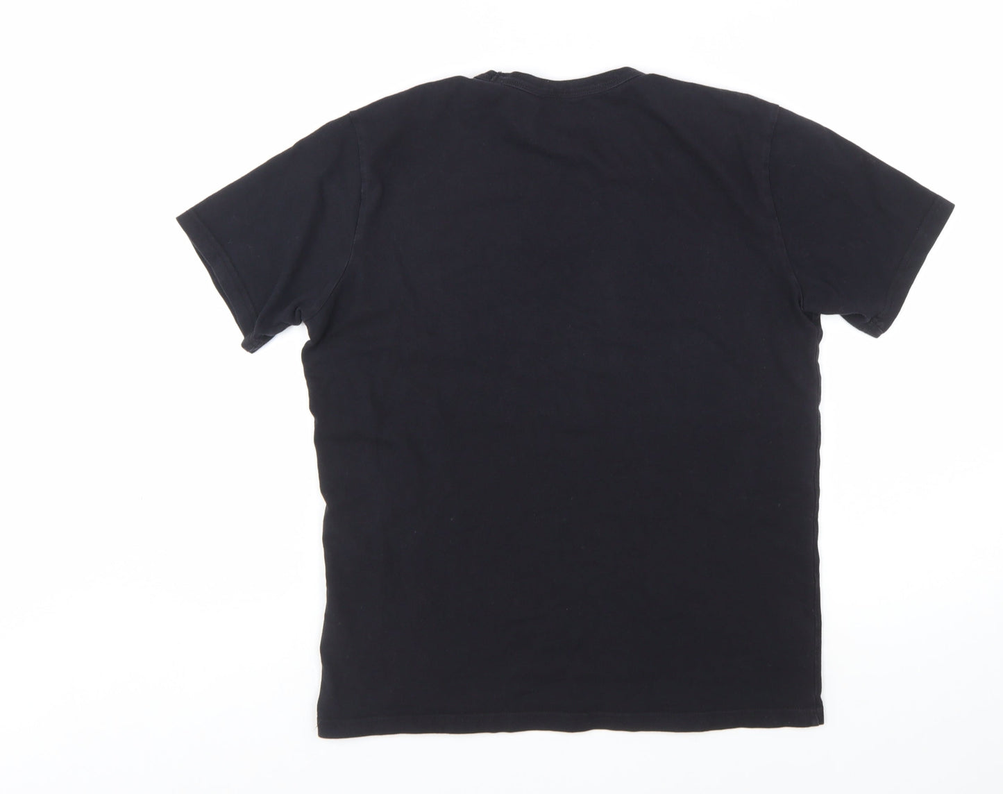 Champion Men's Black Cotton Crew Neck Short Sleeve T-Shirt Size S