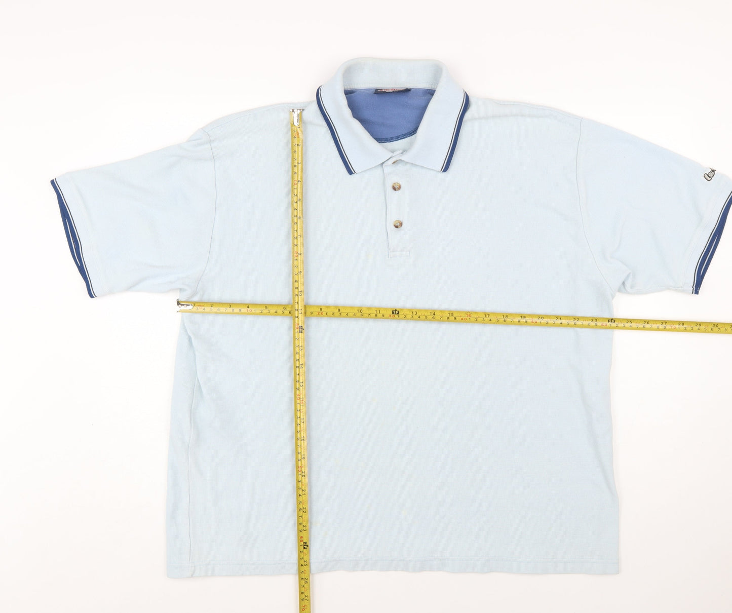 Lee Cooper Men's Blue XL Cotton Short Sleeve Polo Shirt