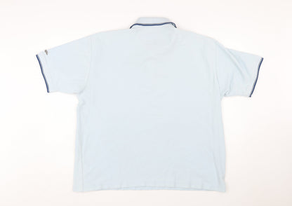 Lee Cooper Men's Blue XL Cotton Short Sleeve Polo Shirt