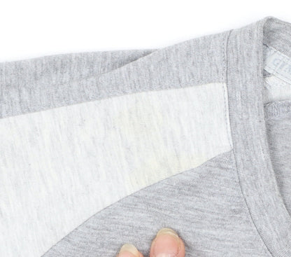 Gym King Men's Grey Colourblock Slim Fit Crew Neck T-Shirt Size M