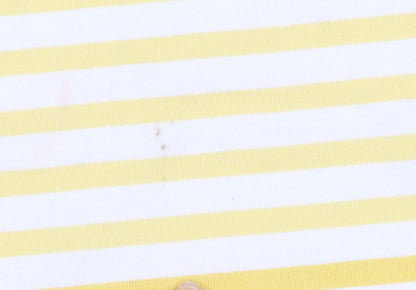 Joules Women Yellow Striped Long Sleeve Bee T-Shirt UK 12