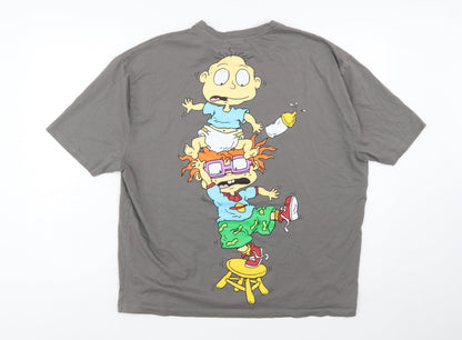 ASOS Design Men’s Grey Rugrats Graphic Short Sleeve T-Shirt Size M