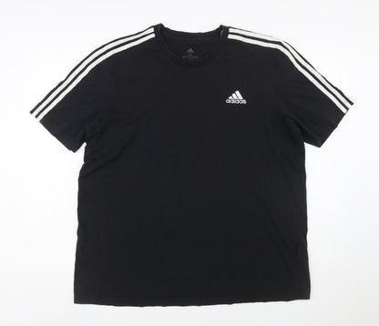 Adidas Men's Black XL Crew Neck Short Sleeve T-Shirt