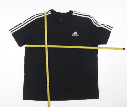 Adidas Men's Black XL Crew Neck Short Sleeve T-Shirt
