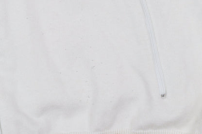 Adidas Men’s Ivory XL Full Zip High Neck Knit Jumper