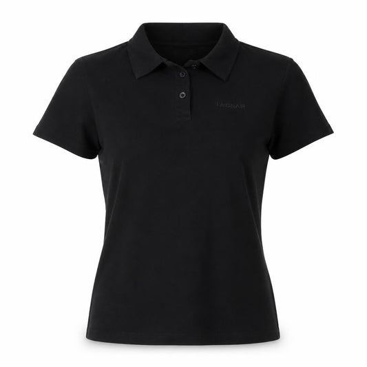 LA Gear Womens Black Polo Shirt Size 12 Short Sleeve Cotton Stretch