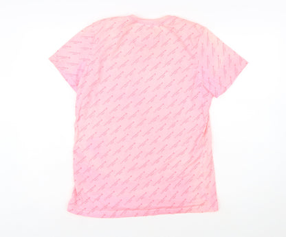 Superdry Womens Pink Crew Neck Logo T-Shirt Size 12