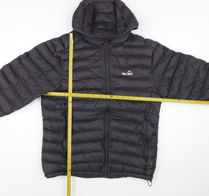 Peter Storm Mens Black L Puffer Jacket Hooded Down Insulated Coat