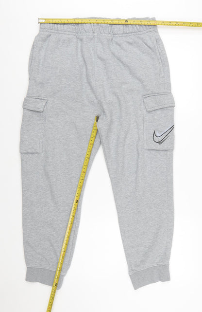 Nike Men's Grey Cargo Jogger Trousers Size L