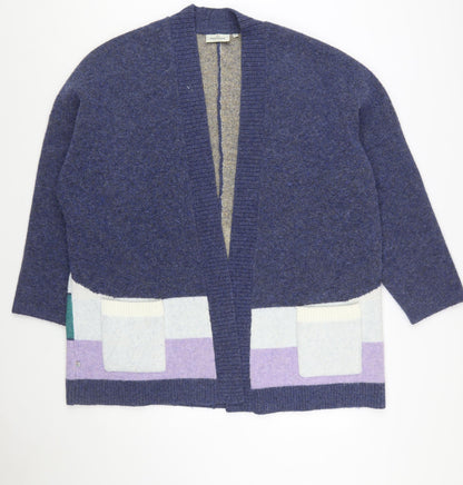 Passenger Women’s Blue Cardigan XXL Wool Blend Mountain Print