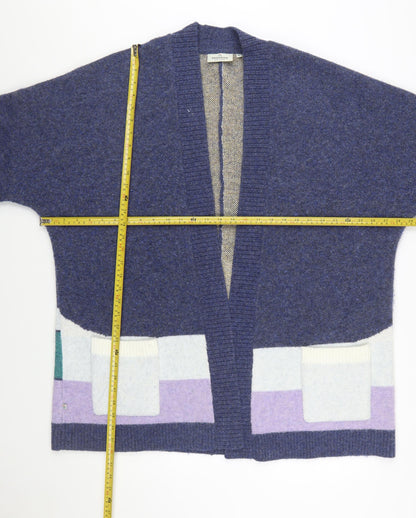 Passenger Women’s Blue Cardigan XXL Wool Blend Mountain Print