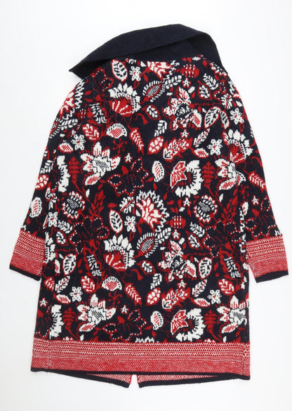 Julipa Women's Multicoloured Floral Knit Cardigan Size 16