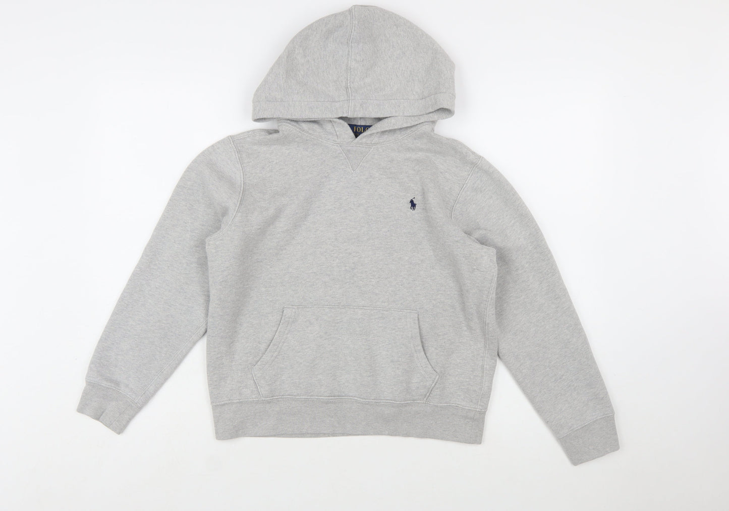 Polo Ralph Lauren Boys Grey Pullover Hoodie Sweatshirt Size 14-16 Years