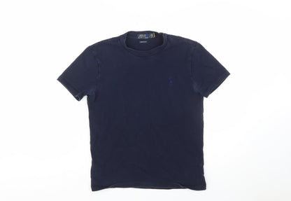 Polo Ralph Lauren Men's Navy Blue Cotton Crew Neck Slim Fit T-Shirt Size S