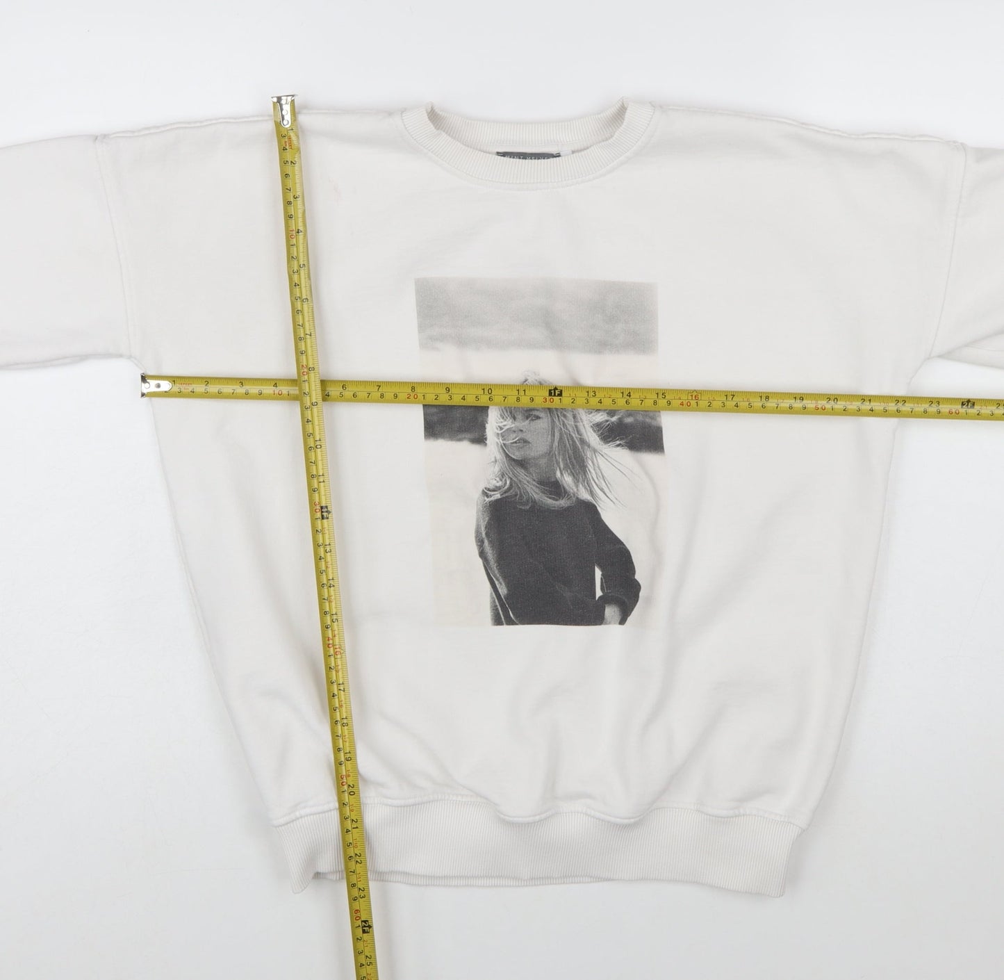 Mint Velvet x Brigitte Bardot White Graphic Print Women's Medium Sweatshirt