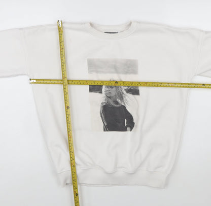 Mint Velvet x Brigitte Bardot White Graphic Print Women's Medium Sweatshirt
