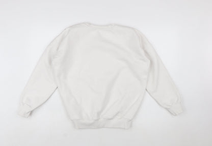 Mint Velvet x Brigitte Bardot White Graphic Print Women's Medium Sweatshirt