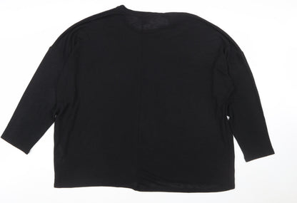 New Look Women Black Rhinestone Plus Size 32 Pullover Jumper