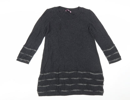 Marks and Spencer Per Una Women Grey Mix Size 10 Tunic Jumper