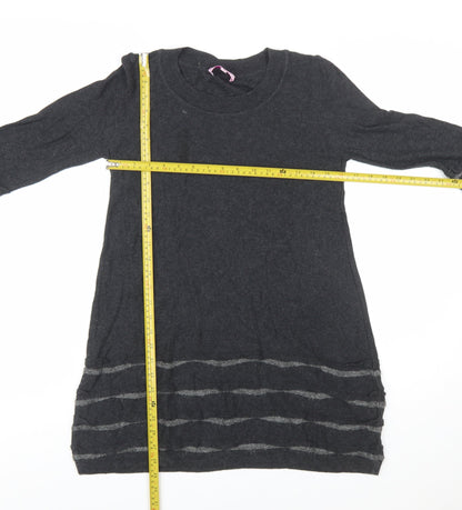 Marks and Spencer Per Una Women Grey Mix Size 10 Tunic Jumper