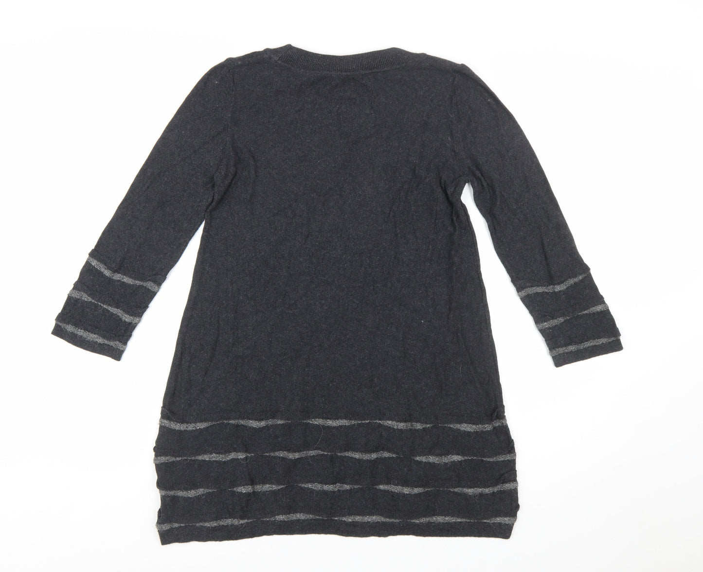 Marks and Spencer Per Una Women Grey Mix Size 10 Tunic Jumper