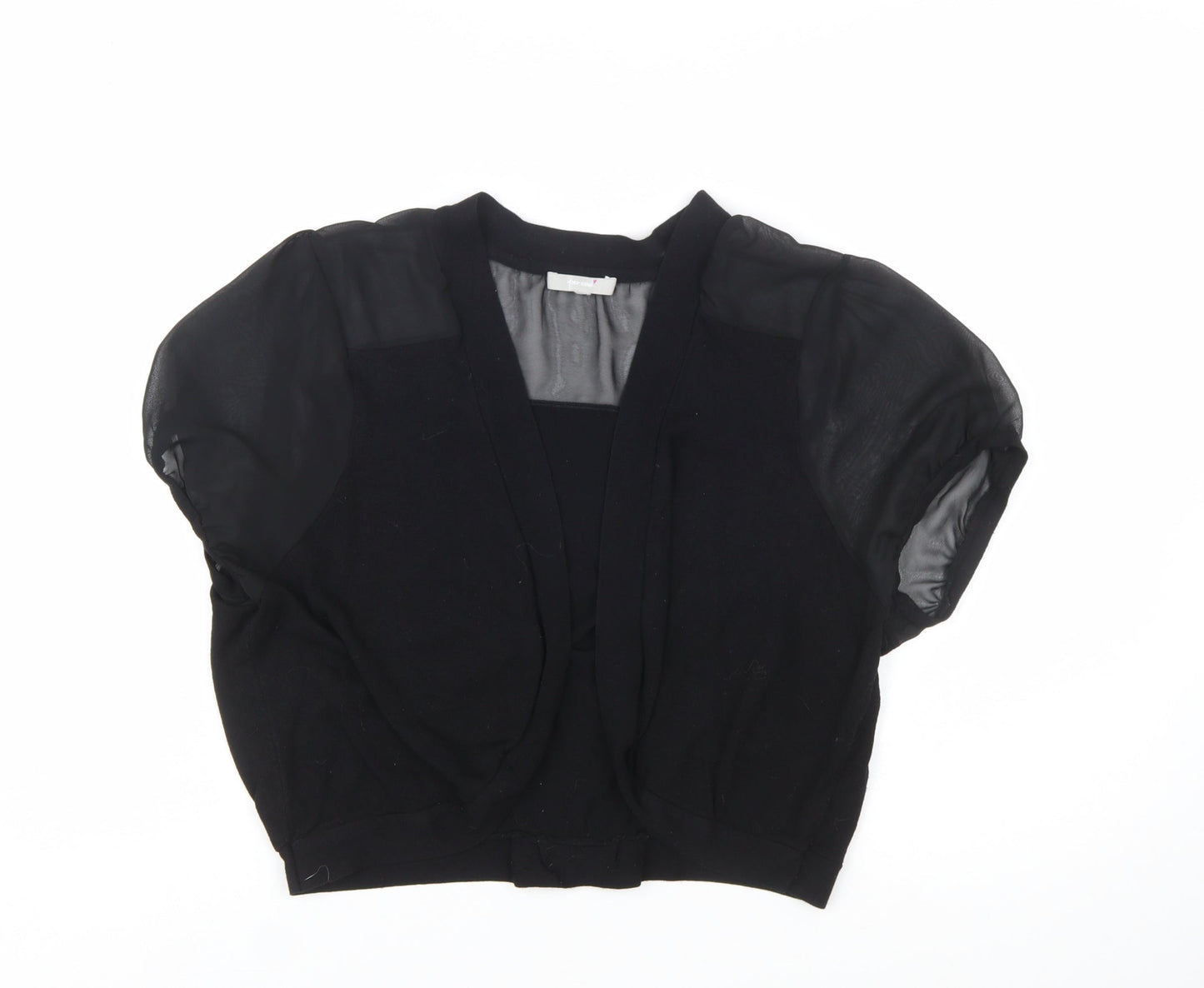Marks and Spencer Per Una Women Black Size 20 Short Sleeve Cardigan