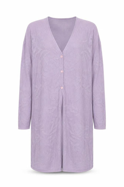 Paul Separates Women's Purple Long Sleeve V-Neck Knit Cardigan M