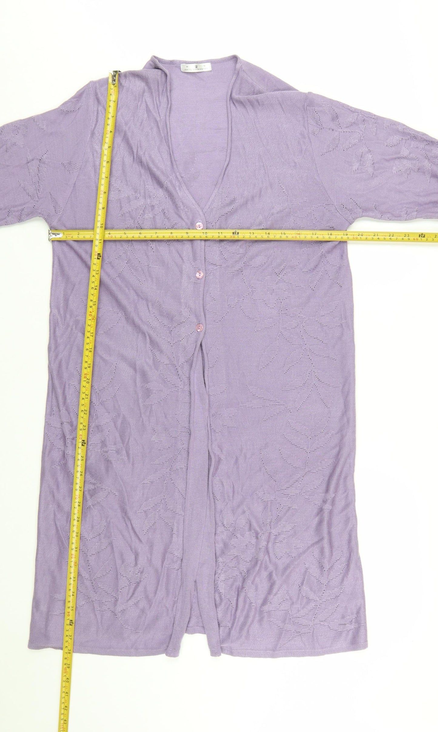 Paul Separates Women's Purple Long Sleeve V-Neck Knit Cardigan M