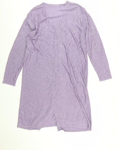 Paul Separates Women's Purple Long Sleeve V-Neck Knit Cardigan M