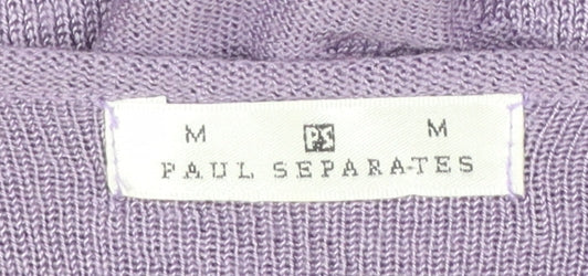 Paul Separates Women's Purple Long Sleeve V-Neck Knit Cardigan M