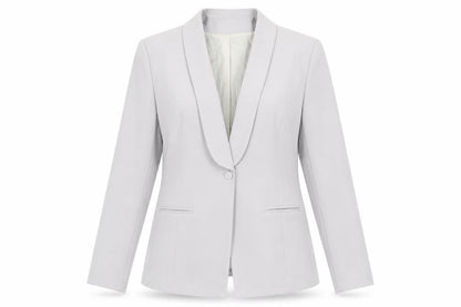 Missguided Women Grey Size 14 Shawl Lapel Single Breasted Blazer