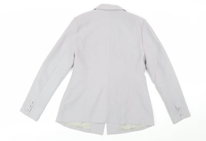 Missguided Women Grey Size 14 Shawl Lapel Single Breasted Blazer