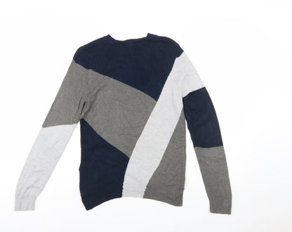 Marks and Spencer Women's Multicoloured Geometric Knit Jumper Size 8