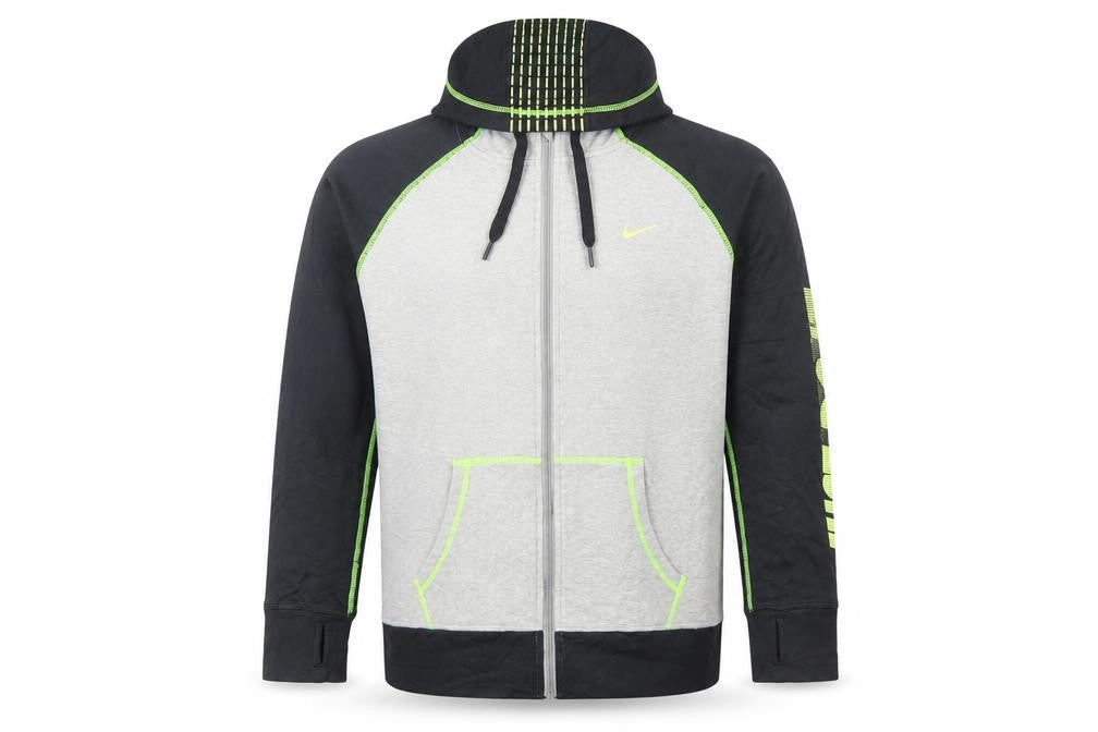 Nike Men's Grey Full Zip Therma-Fit Hoodie XL Sports Fleece