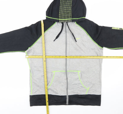 Nike Men's Grey Full Zip Therma-Fit Hoodie XL Sports Fleece