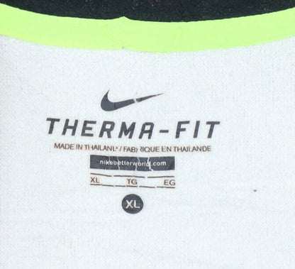Nike Men's Grey Full Zip Therma-Fit Hoodie XL Sports Fleece